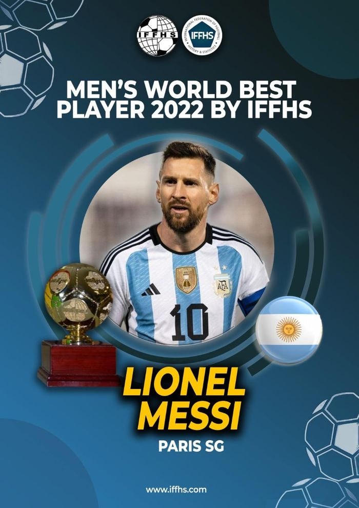 IFFHS thông báo Lionel Messi đã giành giải thưởng Cầu thủ xuất sắc nhất năm 2022.