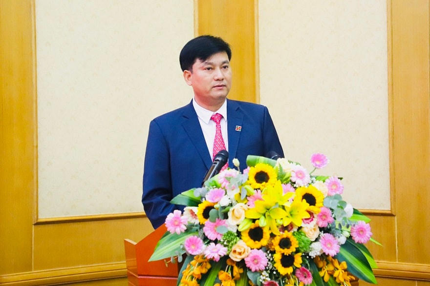 Đồng chí Phạm Toàn Vượng - Tổng Giám đốc Agribank phát biểu tại lễ ký kết.