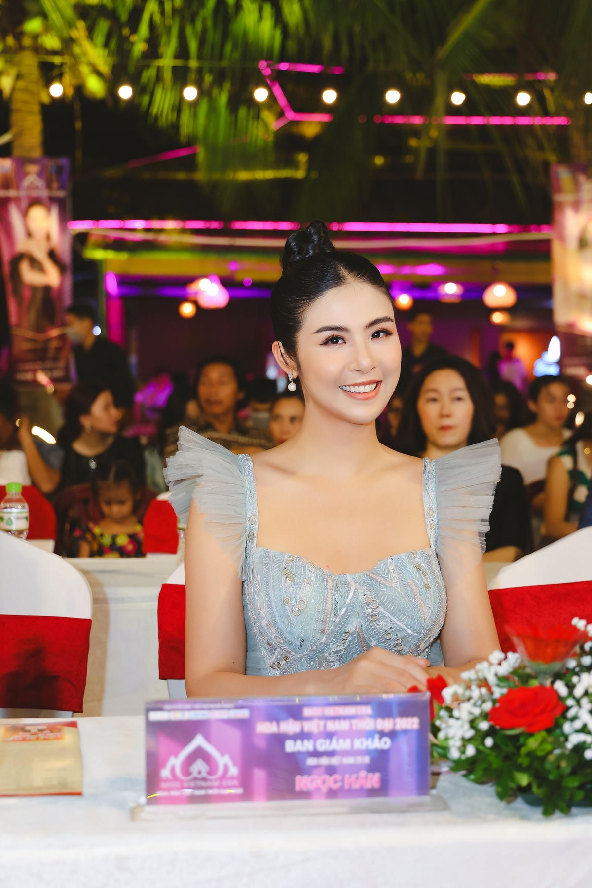 Hoa hậu Ngọc Hân làm giám khảo tại cuộc thi Hoa hậu Việt Nam thời đại 2022.
