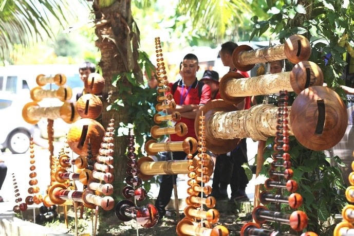 Cuộc thi sáo diều ở Thái Bình.  