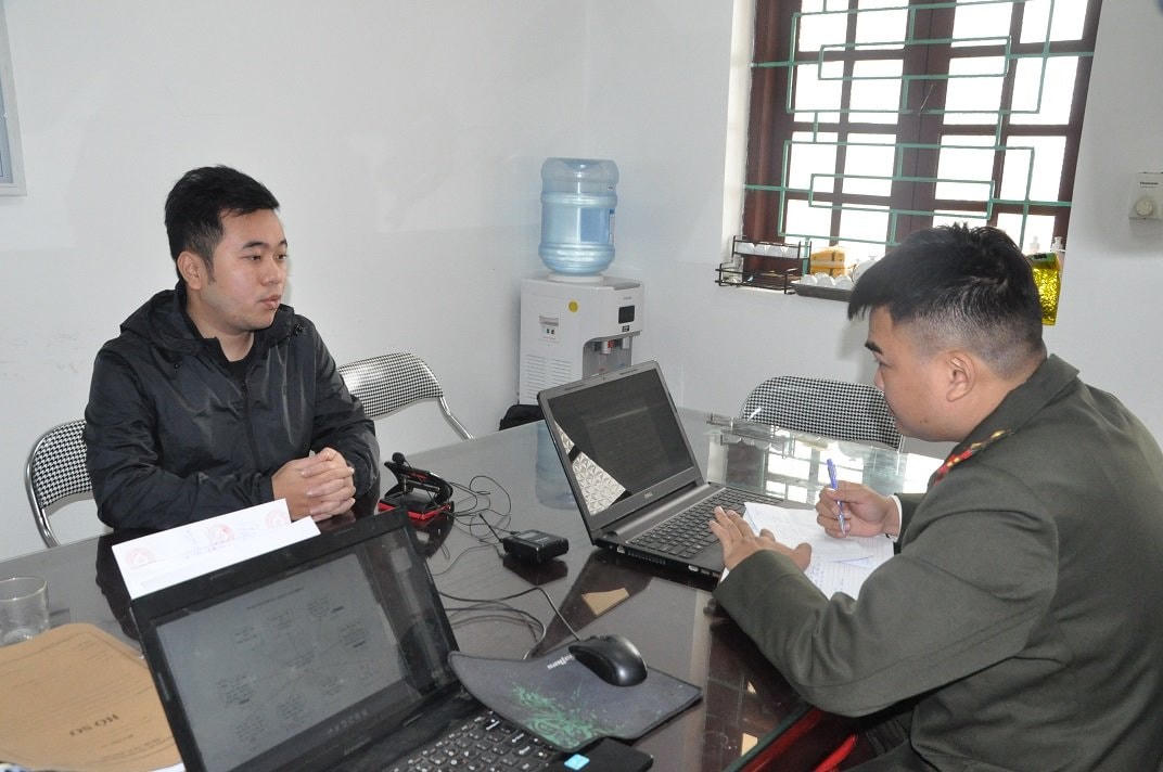 Đối tượng Hưng tại cơ quan Công an tỉnh Hải Dương.