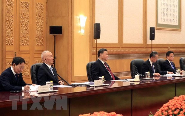 Tổng Bí thư, Chủ tịch Trung Quốc Tập Cận Bình phát biểu. (Ảnh: Thống Nhất/TTXVN).