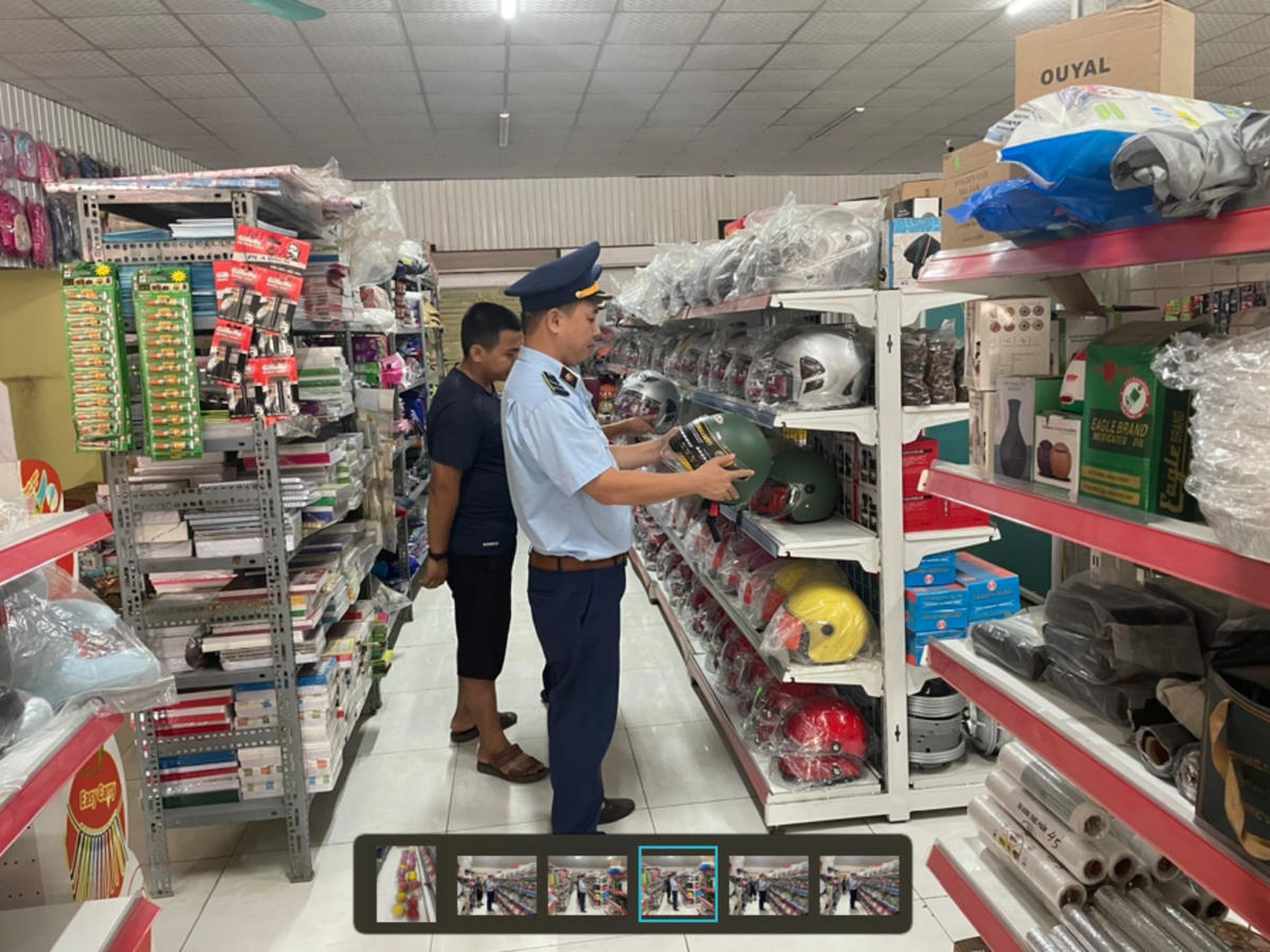 Ngày 25/9, Đội QLTT số 8 (Cục QLTT Phú Thọ) kiểm tra hoạt động kinh doanh tại huyện Phù Ninh. Ảnh: Đội QLTT số 8