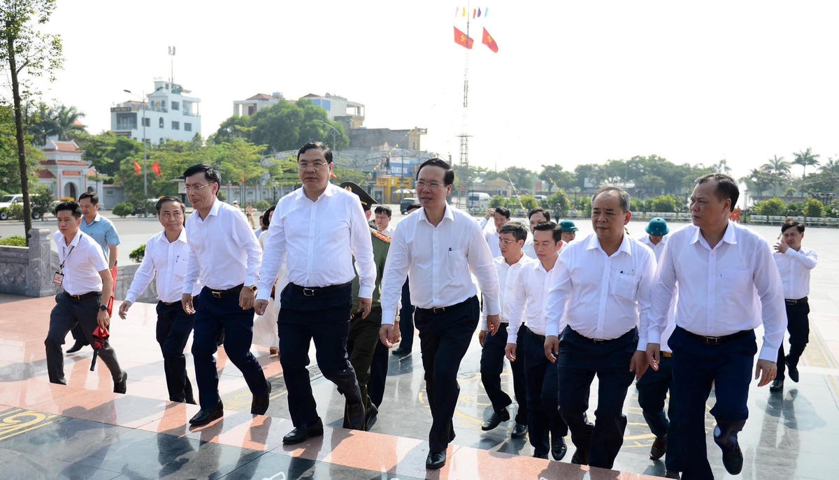 Trong chiều ngày 19/5, Chủ tịch nước Võ Văn Thưởng có nhiều hoạt động tại tỉnh Nam Định.