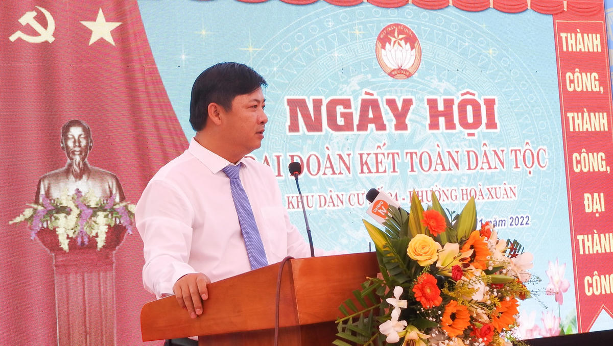 Phó Bí thư Thường trực Thành ủy, Chủ tịch HĐND TP Đà Nẵng Lương Nguyễn Minh Triết phát biểu tại Ngày hội. Ảnh: Thanh Tùng.