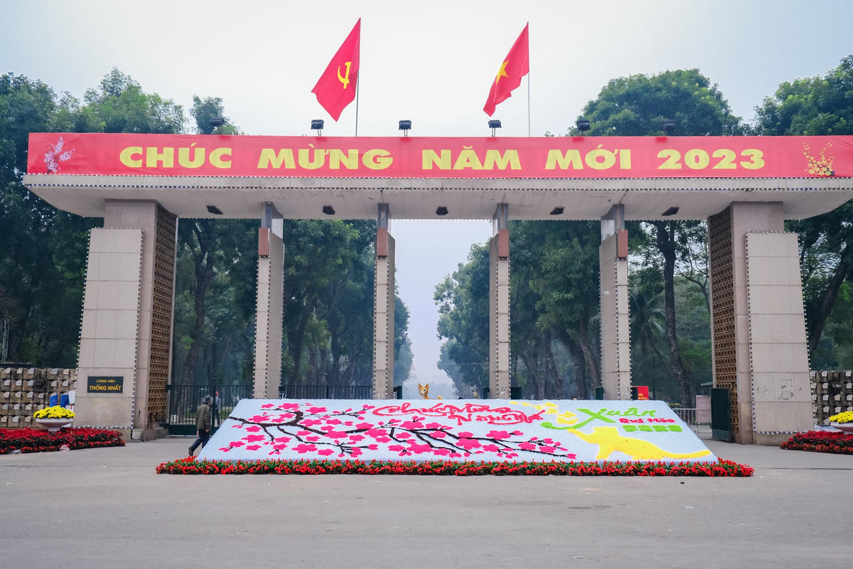 Công viên Thống Nhất trong ngày đầu năm.