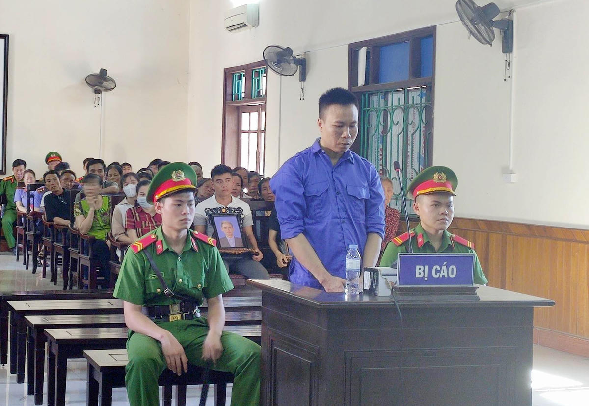 Bị cáo Trần Thế Bảo tại phiên xét xử.