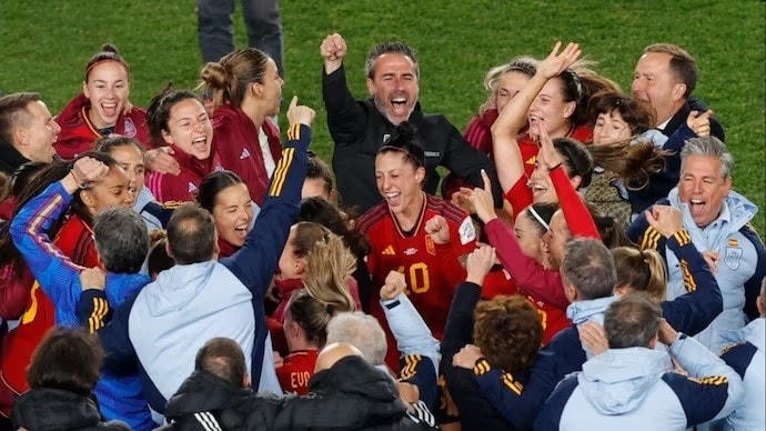 Niềm vui vào chung kết World Cup nữ 2023 của thành viên đội tuyển Tây Ban Nha. Nguồn: Reuters.