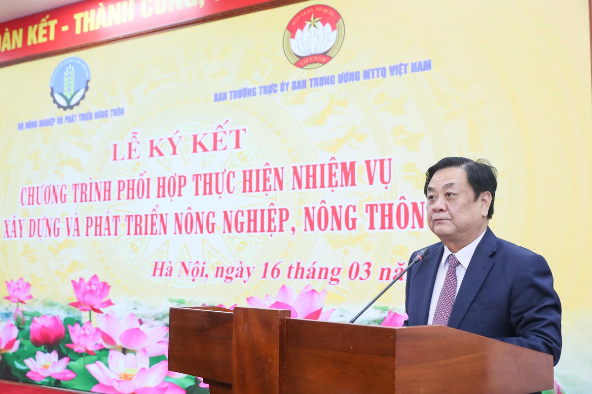 Bộ trưởng Lê Minh Hoan phát biểu tại Lễ ký kết