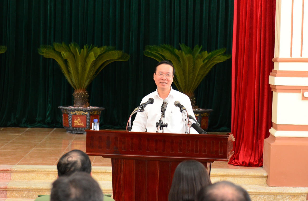 Chủ tịch nước Võ Văn Thưởng thăm nông thôn mới kiểu mẫu ở Nam Định