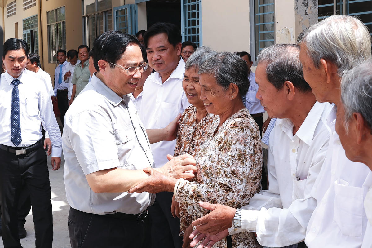 Thủ tướng Chính phủ Phạm Minh Chính dự Ngày hội Đại đoàn kết của Liên ấp Nhơn Thọ 1, Nhơn Thọ 1A, Nhơn Thọ 2 (xã Nhơn Ái, huyện Phong Điền, thành phố Cần Thơ).  