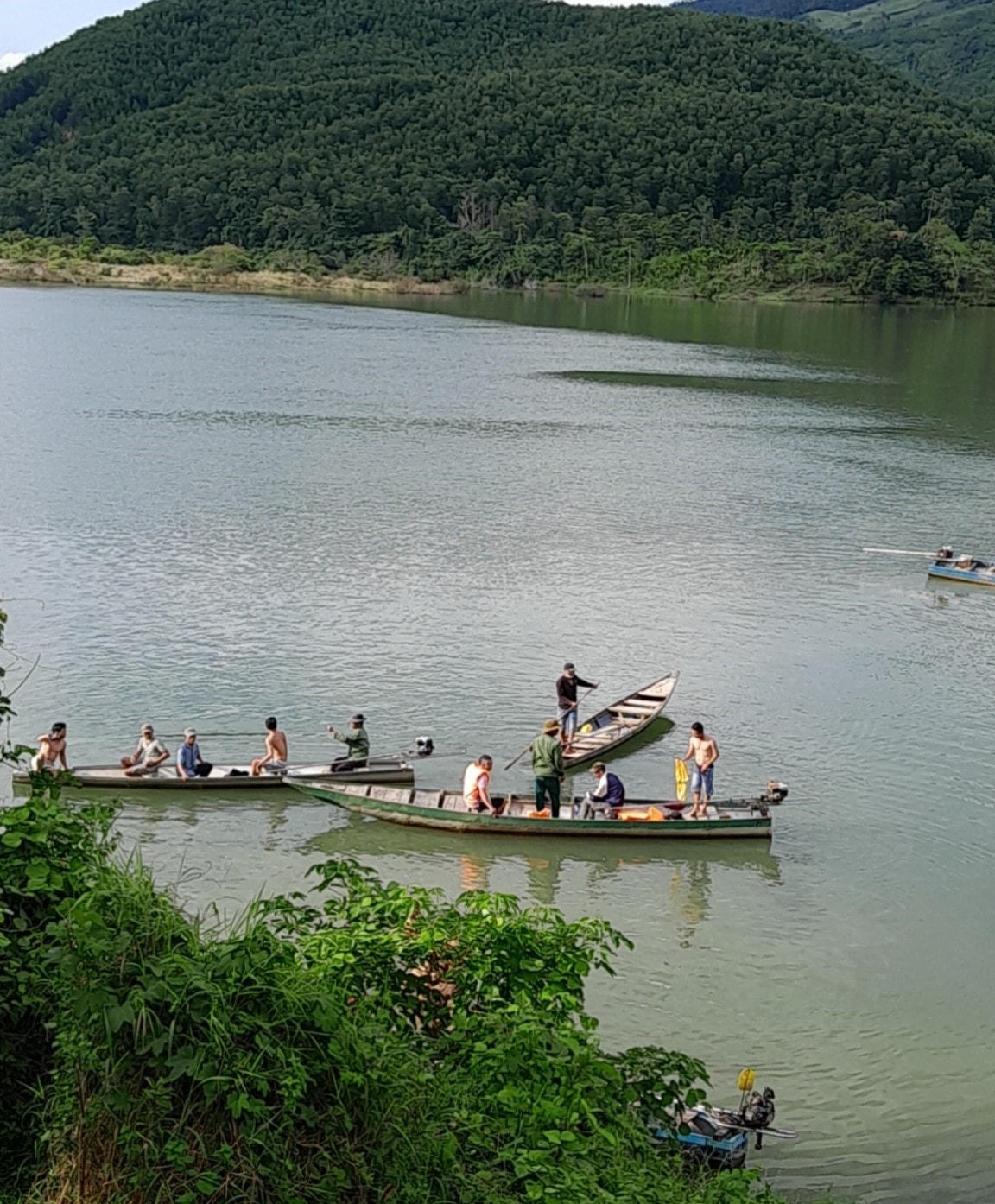 Nơi xảy ra vụ lật ghe khiến 2 người tử vong.