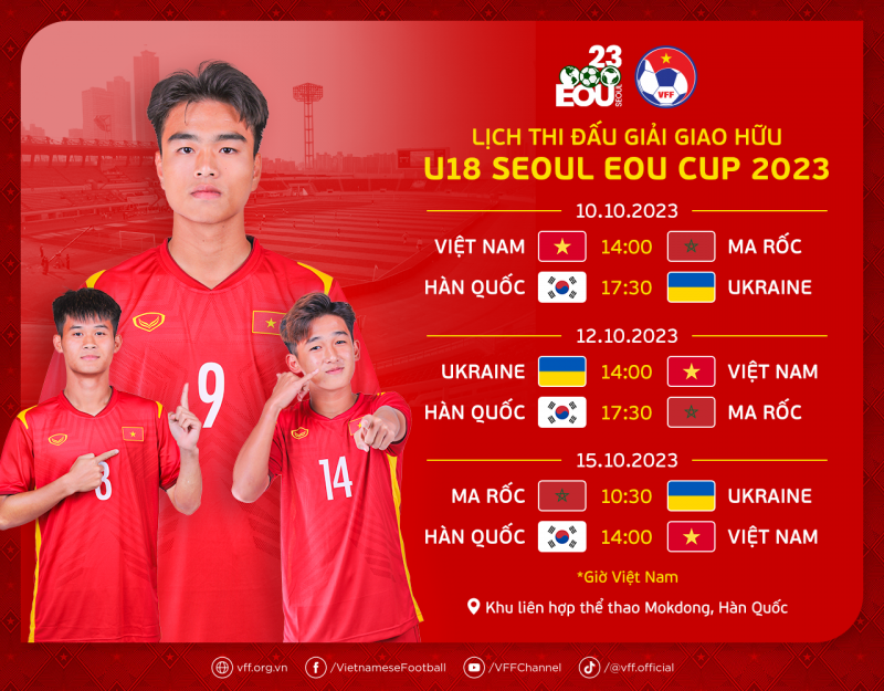 Đội U18 Việt Nam sẵn sàng tham dự giải U18 Seoul EOU Cup 2023