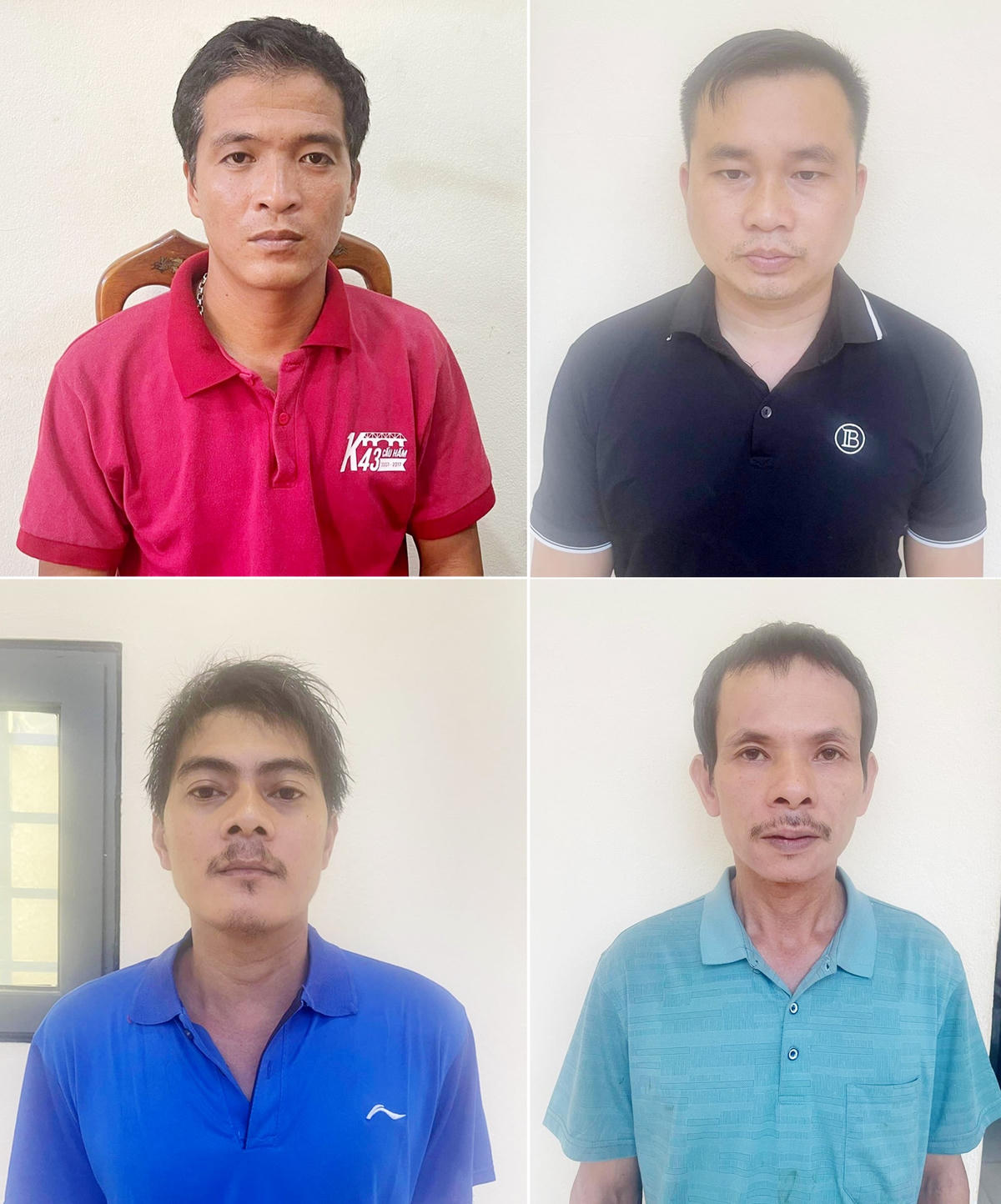 Các đối tượng Phan Xuân Giáp, Nguyễn Văn Nam, Nguyễn Anh Hùng, Đào Hữu An.