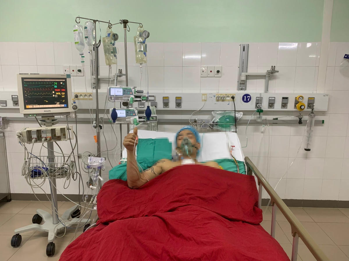 Bệnh nhân M.S.H. sau khi thực hiện thành công ca ghép tim xuyên Việt. Ảnh: Bệnh viện cung cấp.