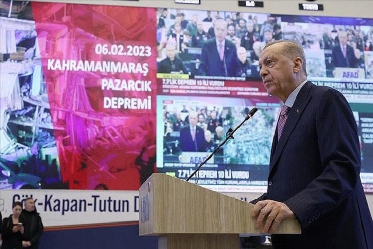 Tổng thống Thổ Nhĩ Kỳ Recep Tayyip Erdogan hôm 6/2. Ảnh: Anadolu.