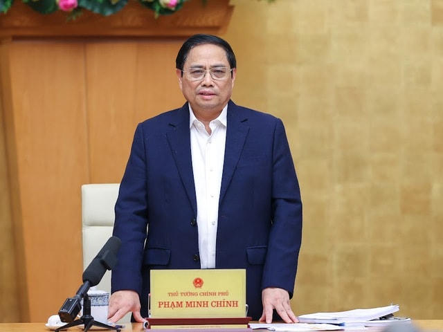 Thủ tướng Phạm Minh Chính phát biểu tại hội nghị.