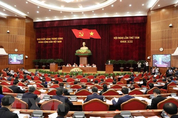 Hội nghị Trung ương 8, khóa XIII. Ảnh: Phương Hoa/TTXVN.