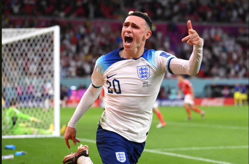 Phil Foden ghi bàn thứ hai cho đội tuyển Anh trước xứ Wales. Ảnh: Getty.