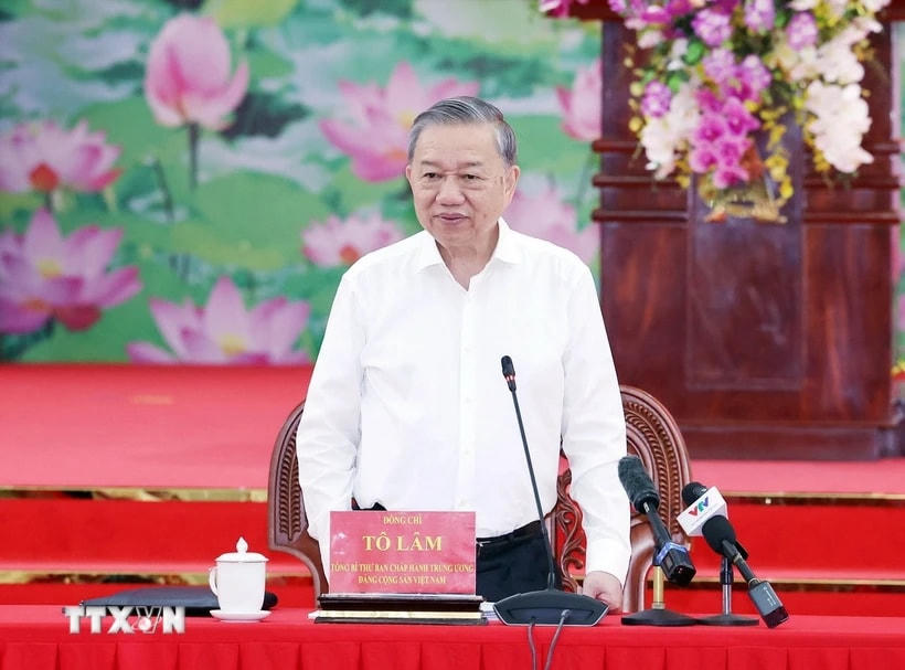 Tổng Bí thư Tô Lâm phát biểu. (Ảnh: Thống Nhất/TTXVN)