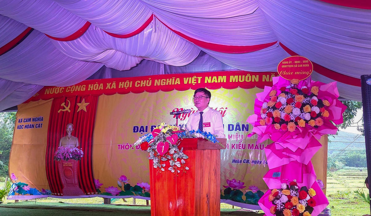 Ông Đào Mạnh Hùng phát biểu tại Ngày hội. Ảnh: NP.