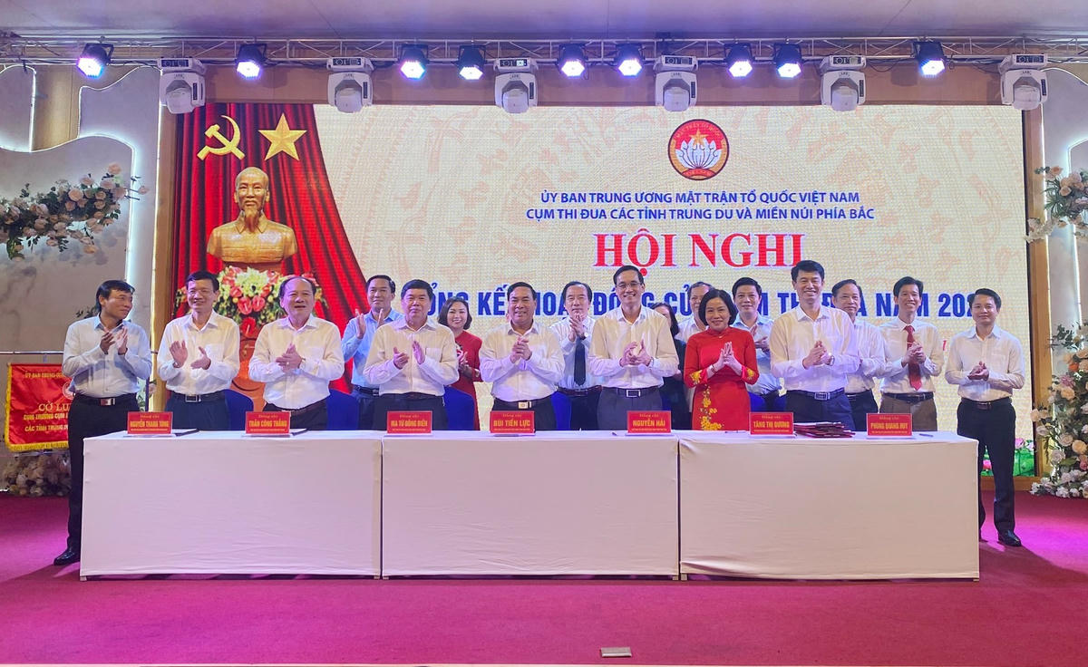 Mặt trận 7 tỉnh trong Cụm ký kết giao ước thi đua năm 2023.