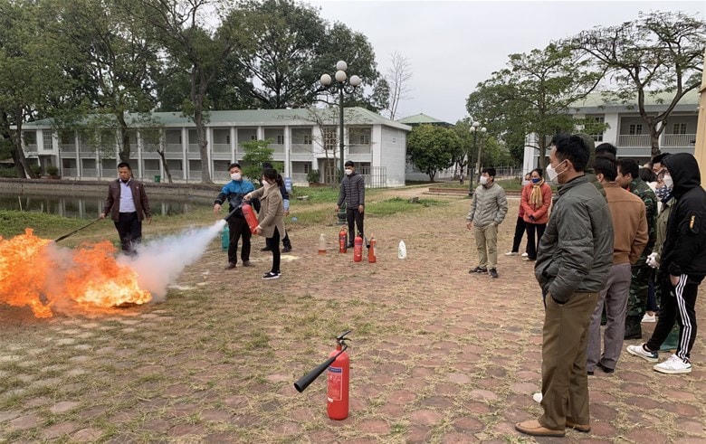 Trường Đại học Điện lực: Nâng cao kỹ năng phòng cháy chữa cháy 