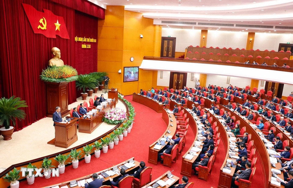 Tổng Bí thư Tô Lâm phát biểu khai mạc Hội nghị. (Ảnh: Phạm Kiên/TTXVN)