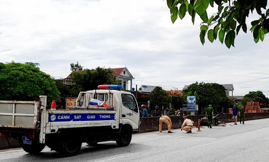 Hiện trường vụ tai nạn.