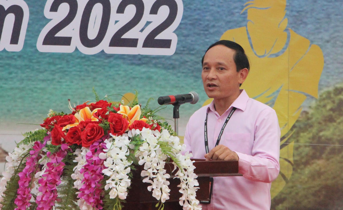 Ông Phạm Quốc Hùng, Phó Chủ tịch Thường trực HHDN tỉnh Quảng Nam phát biểu.