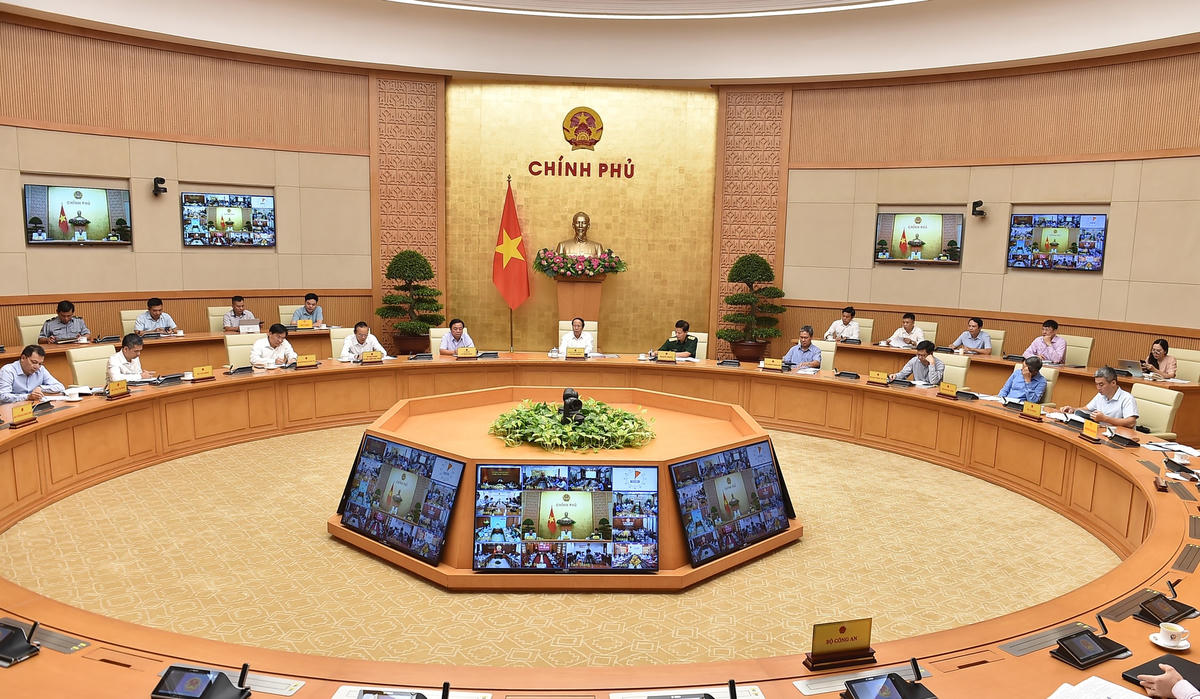 Toàn cảnh phiên họp tại trụ sở Chính phủ.