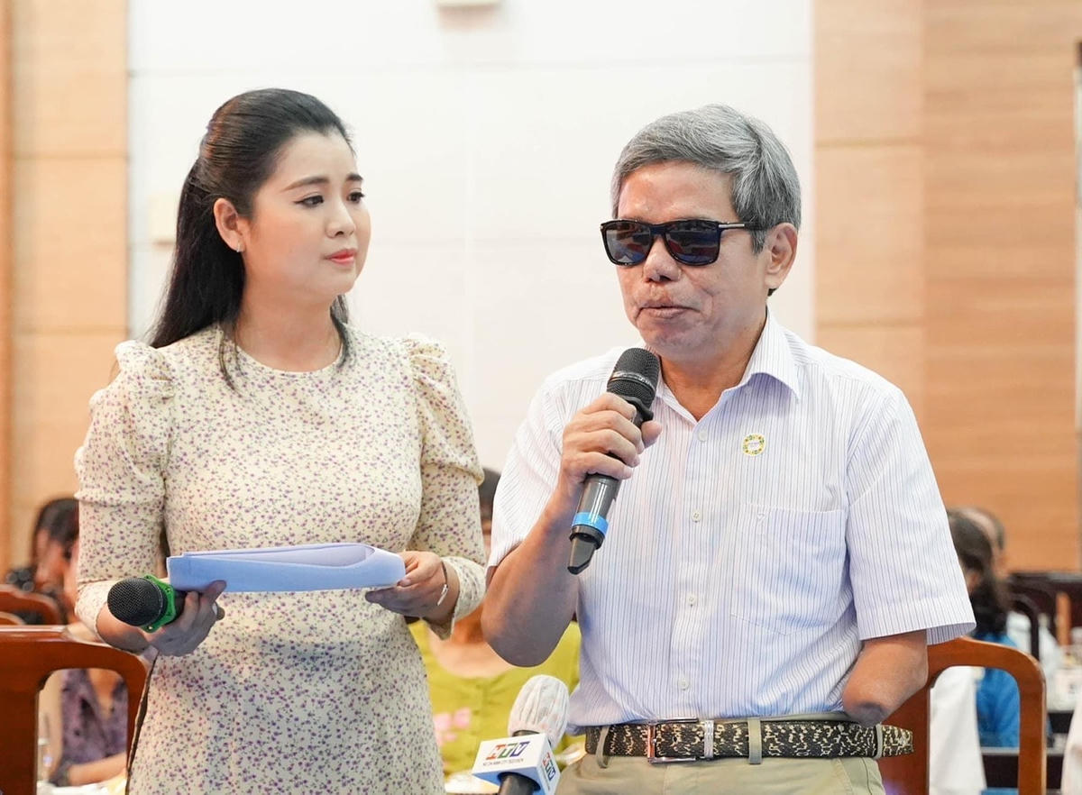 Ông Trần Văn Tản, thương binh ¼ chia sẻ về sự nỗ lực vươn lên của mình.