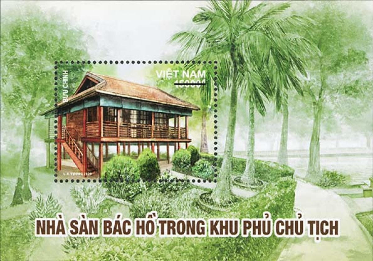 Phát hành bộ tem 'Nhà sàn Bác Hồ trong khu Phủ Chủ tịch'