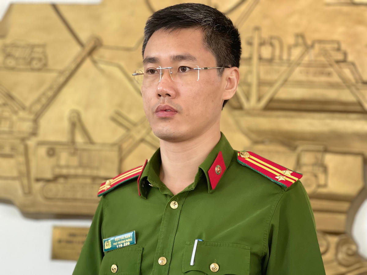 Trung tá Ngô Hải Nam, Phó trưởng Phòng Cảnh sát PCCC&CNCH Công an tỉnh Quảng Ninh.