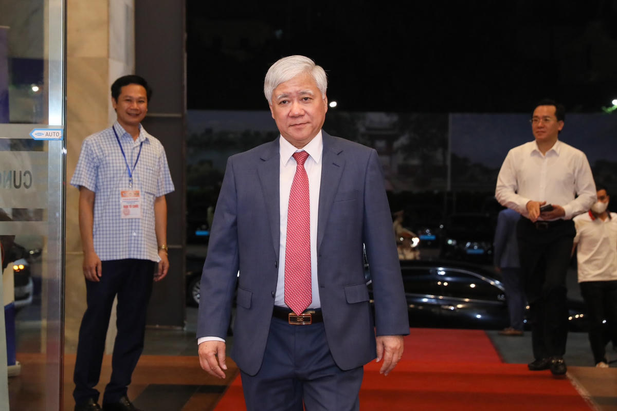 Bí thư Trung ương Đảng, Chủ tịch UBTƯ MTTQ Việt Nam Đỗ Văn Chiến tham dự Lễ trao Giải báo chí toàn quốc phòng, chống tham nhũng, tiêu cực lần thứ tư, năm 2022 - 2023. Ảnh: Quang Vinh.