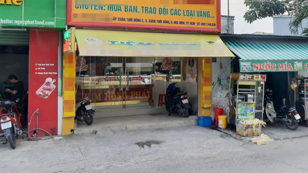 Tiệm vàng xảy ra vụ việc (Ảnh: Hoàng Thuận).