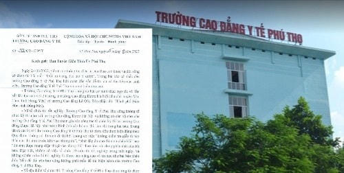 Trường Cao đẳng Y tế Phú Thọ đã có văn bản chính thức liên quan đến 