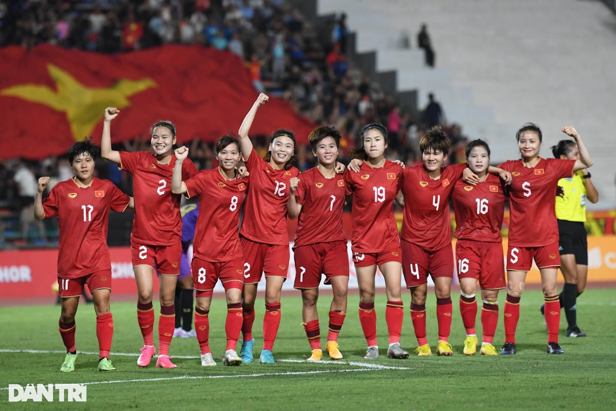 Tuyển nữ Việt Nam lần thứ 8 giành HCV SEA Games. Ảnh: Mạnh Quân/Dân Trí.