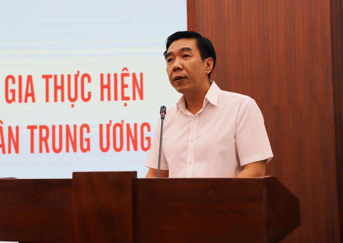 Ông Trần Quốc Dũng, Phó Trưởng ban Tiếp công dân Trung ương phát biểu tại Hội nghị.