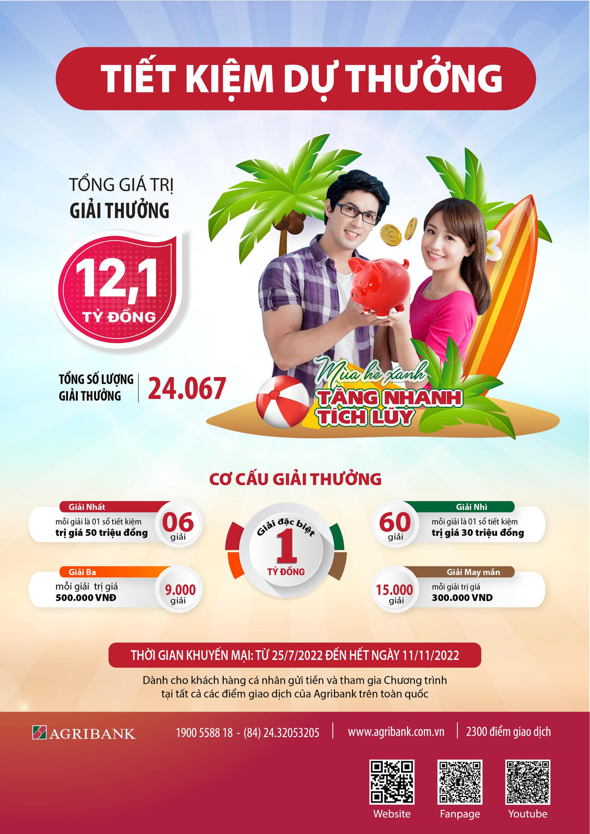 Khám phá chương trình tiết kiệm dự thưởng 'Mùa hè Xanh – Tăng nhanh tích lũy' của Agribank