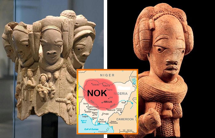 Bản đồ ngôi làng Nok ở Nigeria.  