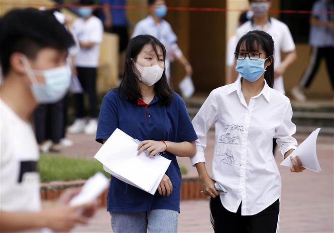 Thí sinh dự thi tốt nghiệp THPT năm 2022. Ảnh: TTXVN
