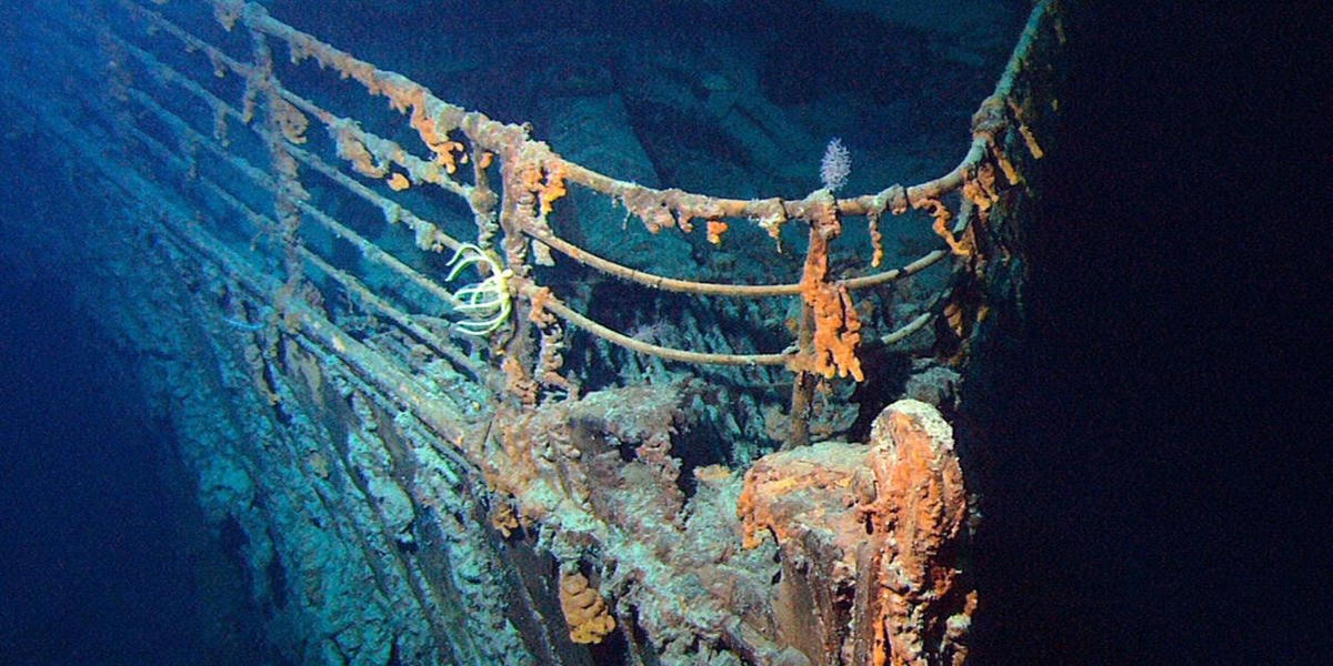Phần mũi tàu Titanic. Ảnh: NOAA.