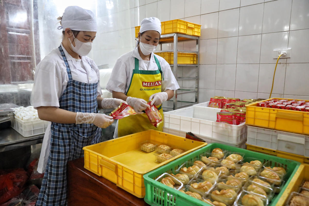 Công đoạn cuối cùng là đóng gói.