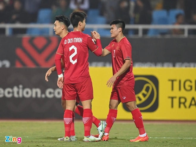 ĐT Việt Nam chiến thắng 3-0 trước tuyển Myanmar ngày 3/1. Ảnh: Zingnews.