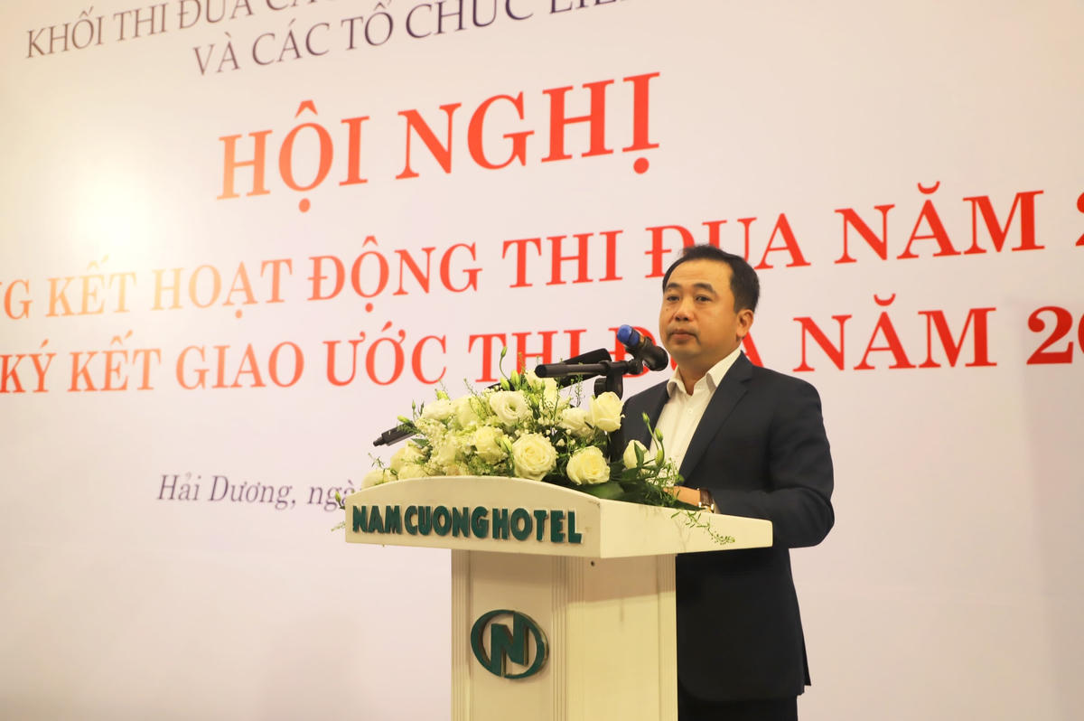Bí thư Tỉnh ủy Hải Dương Trần Đức Thắng phát biểu tại Hội nghị.