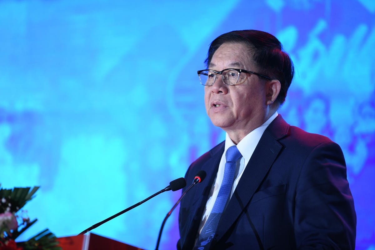 Ông Nguyễn Trọng Nghĩa - Bí thư Trung ương Đảng, Trưởng ban Tuyên giáo Trung ương phát biểu.