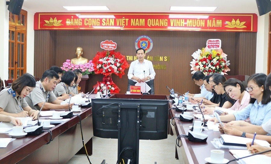 Ủy ban MTTQ TP Hải Phòng giám sát tại Cục Thi hành án dân sự thành phố.