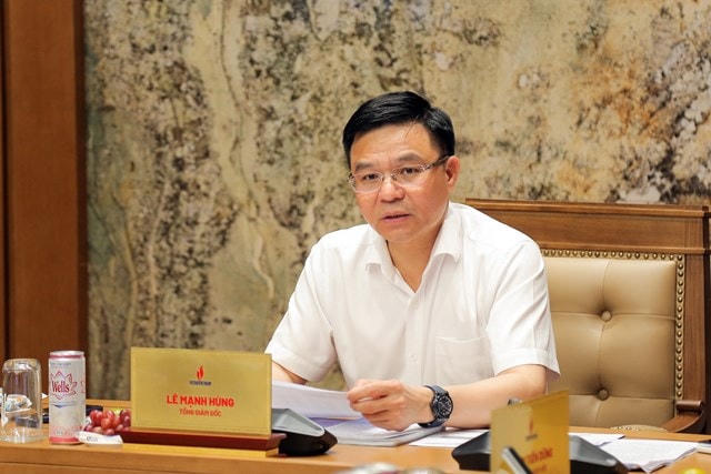 Tổng Giám đốc Lê Mạnh Hùng phát biểu kết luận giao ban.  