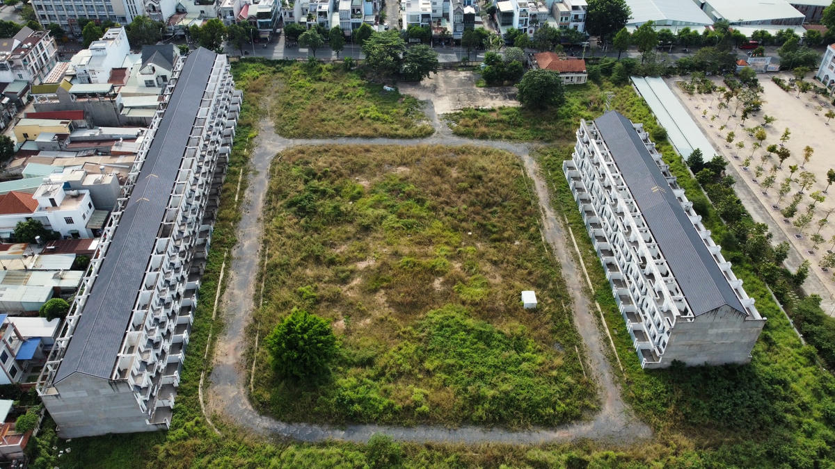 Dự án KDC Bình Đa (phường Bình Đa, TP Biên Hòa) nằm ngay mặt tiền đường Vũ Hồng Phô. Đây cũng là một trong những khu đất nằm ở vị trí đắc địa, được xem là “đất vàng”. Ảnh: Mạnh Thìn.